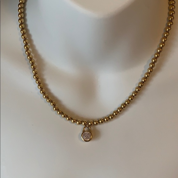 MICHAEL KORS 16" Gold Necklace with Lock Charm - Picture 8 of 8